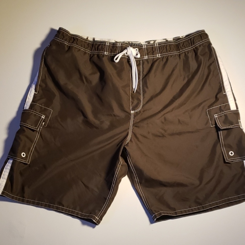 Mens cargo swim trunks